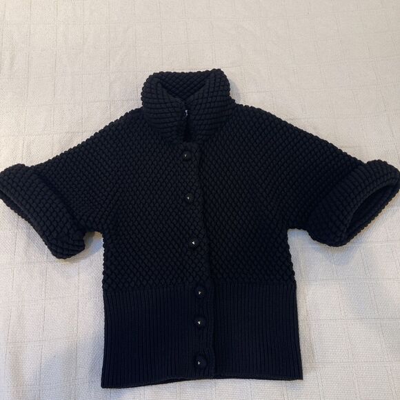 Authenticated Valentino Hiver 2008 Chunky Black Cardigan Sweater Medium - Picture 7 of 14